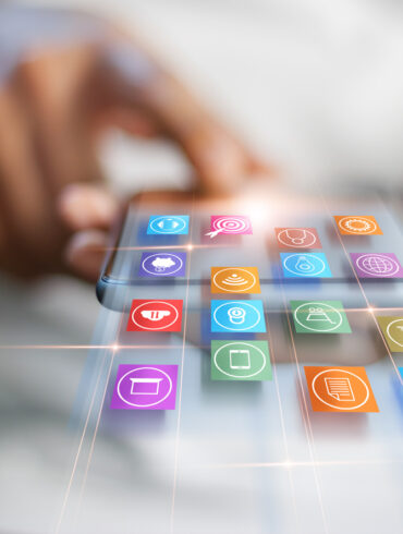 Photo of a woman using a mobile application