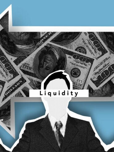 Photo of an arrow pointing leftwards towards money, depicting wealth management - selling real estate to increase liquidity