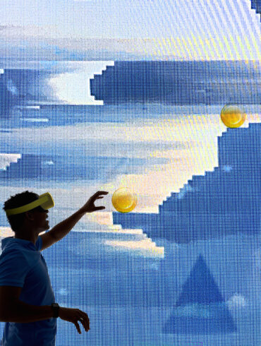 Futuristic image of blockchain dags in the metaverse