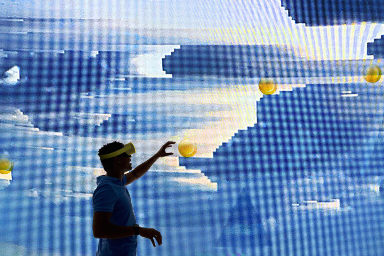 Futuristic image of blockchain dags in the metaverse