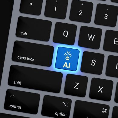AI button on a keyboard