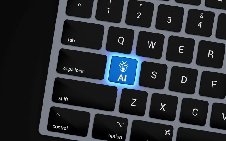 AI button on a keyboard