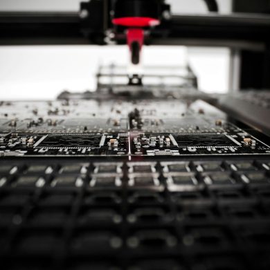 Computer chip up-close