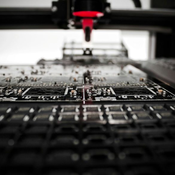 Computer chip up-close