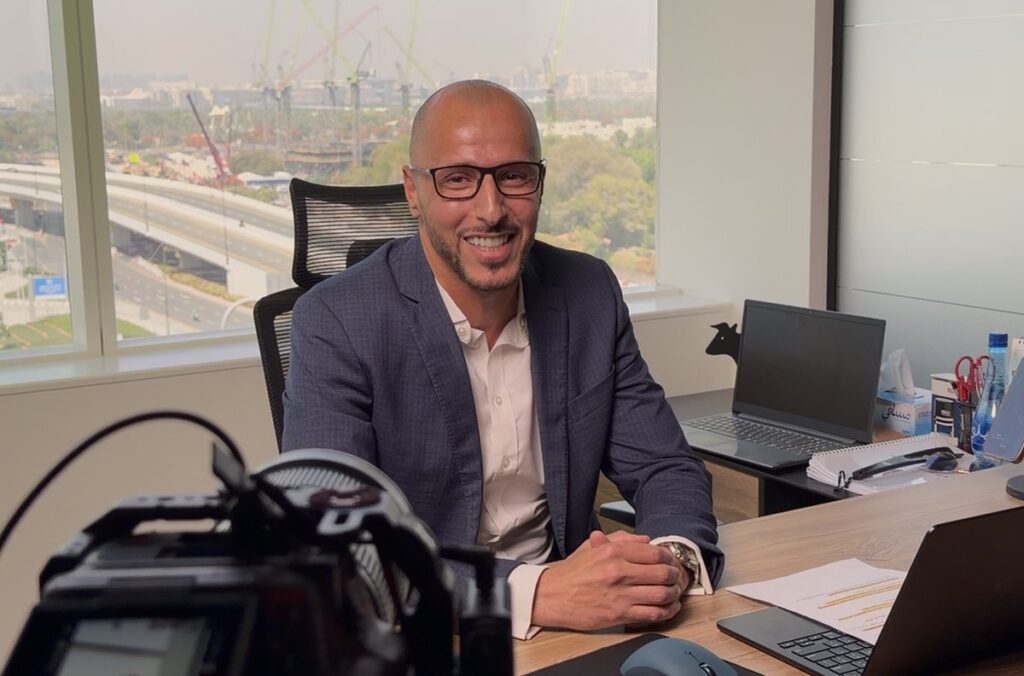 Khaled Guerbouz at his desk in the Arbeat Dubai office
